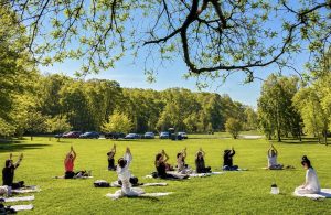 yoga in the park